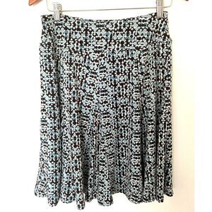 Apt. 9 Petite Y2K Stretchy A-Line Skirt Black Dot Design Flowy Whimsigoth Sz PS